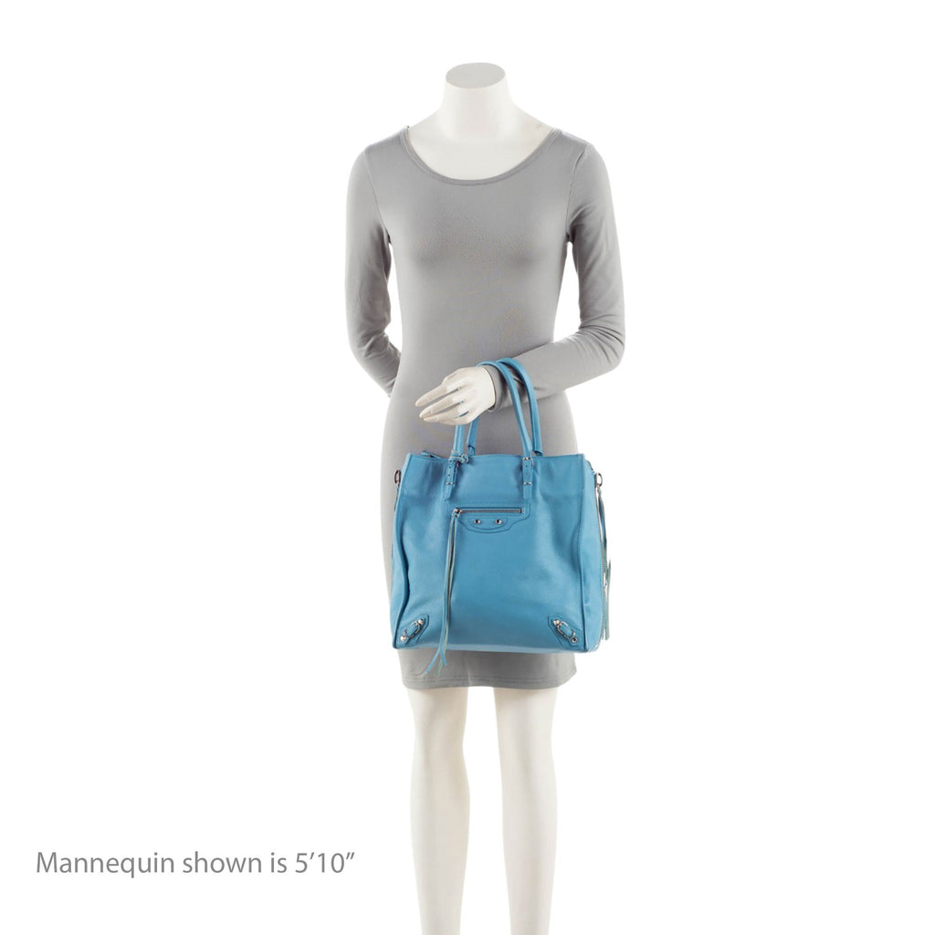 Balenciaga Calfskin Papier A5 Zip Around Tote