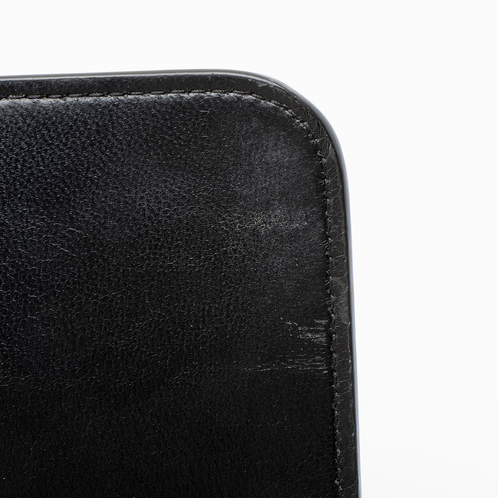 Balenciaga Crinkled Patent Logo Cash Phone Holder on Chain