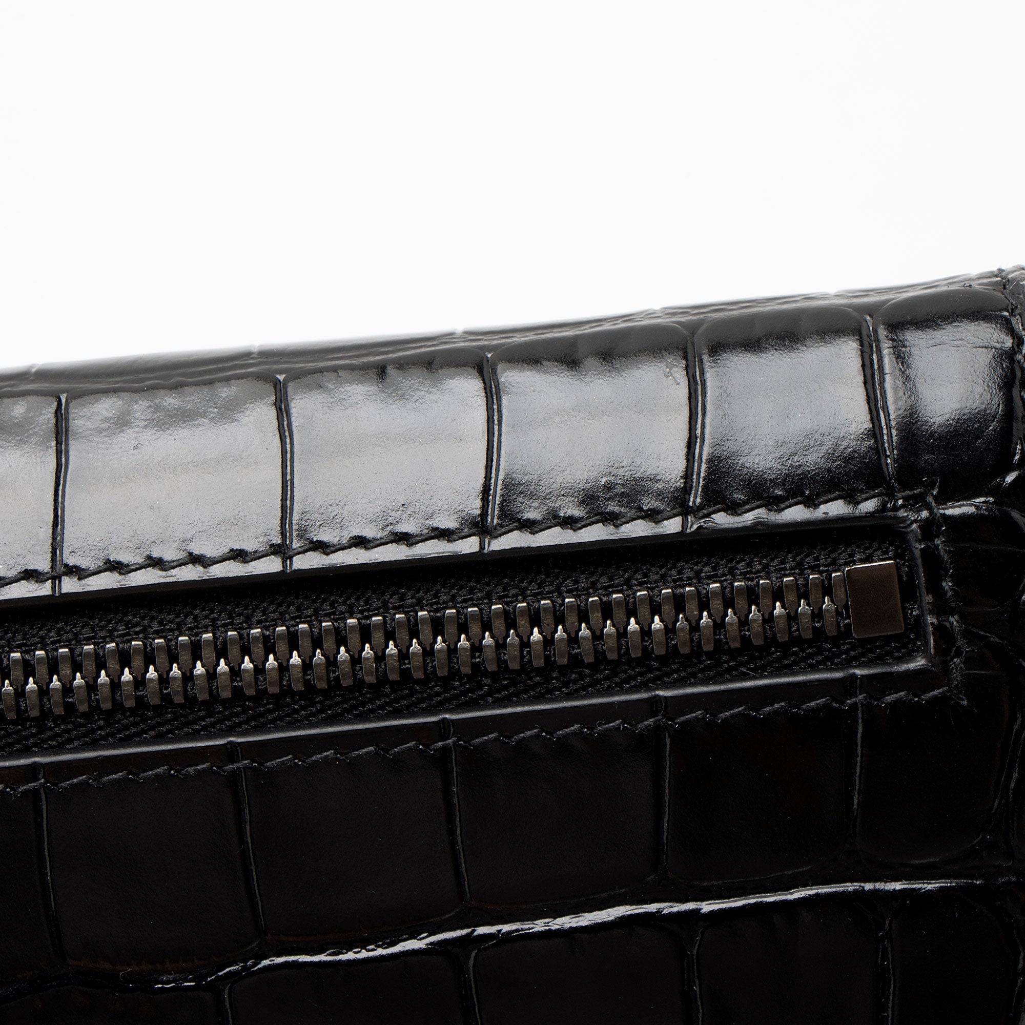 Balenciaga Croc Embossed BB Phone Holder on Chain