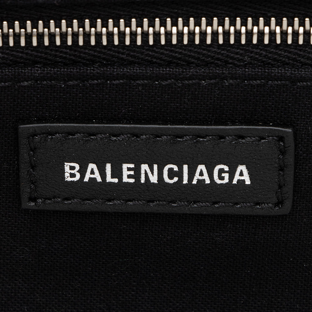 Balenciaga Croc Embossed Calfskin Logo Cloud XS Framed Clutch