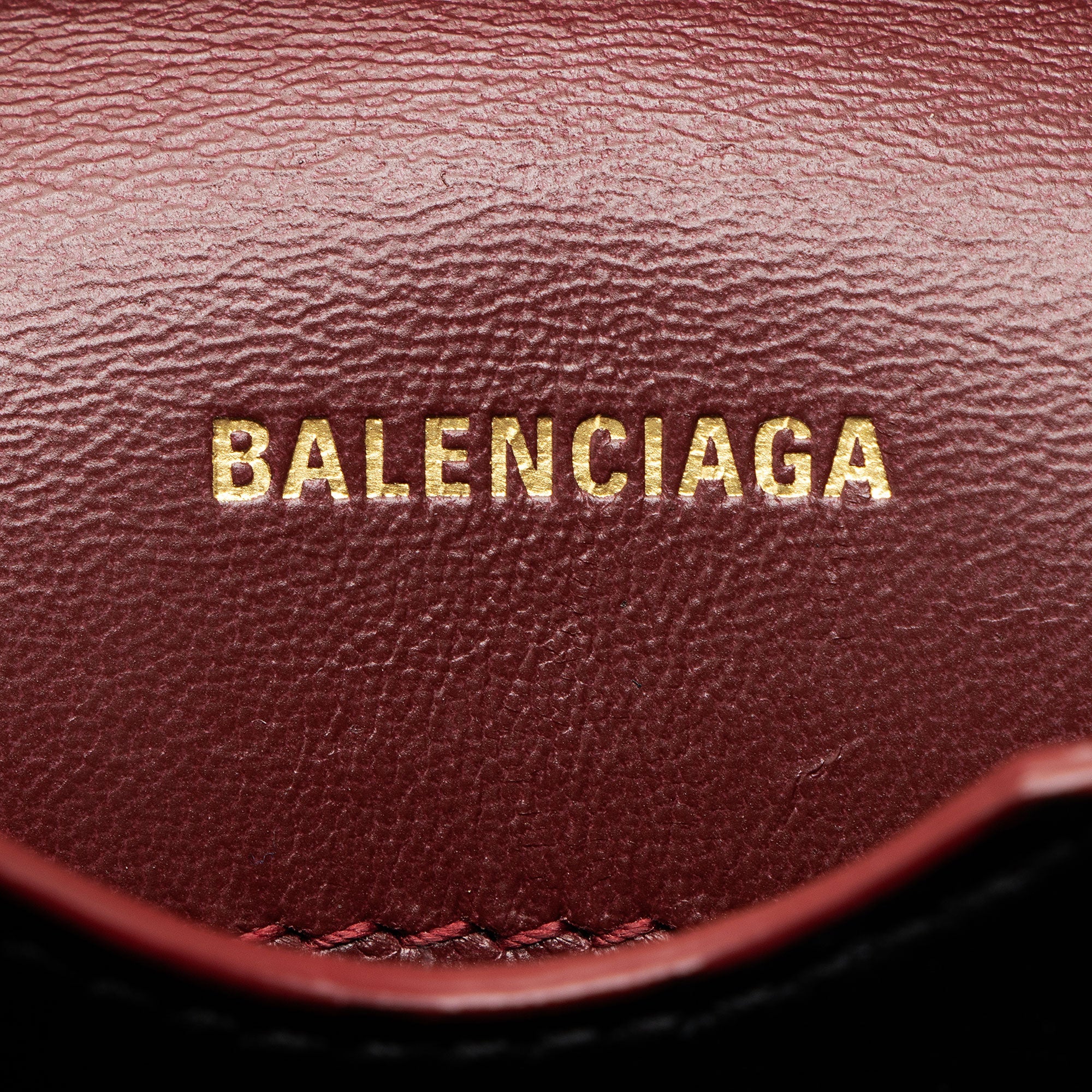 Balenciaga Croc Embossed Leather Small B Bag