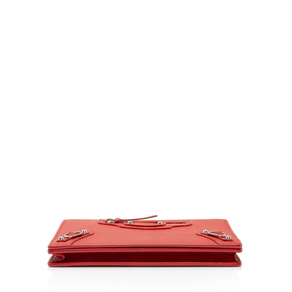 Balenciaga Grained Calfskin Classic City Wallet on Chain