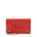 Balenciaga Grained Calfskin Classic City Wallet on Chain