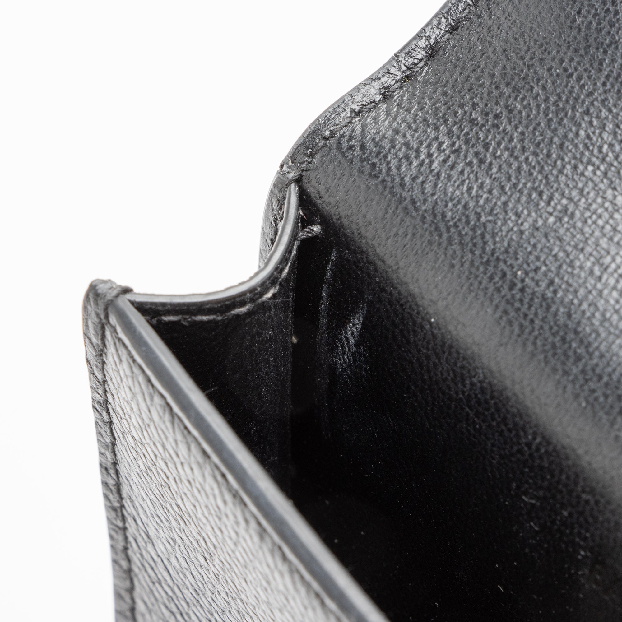 Balenciaga Grained Calfskin Logo Cash Phone Card Holder Flap Bag (SHF-23466)