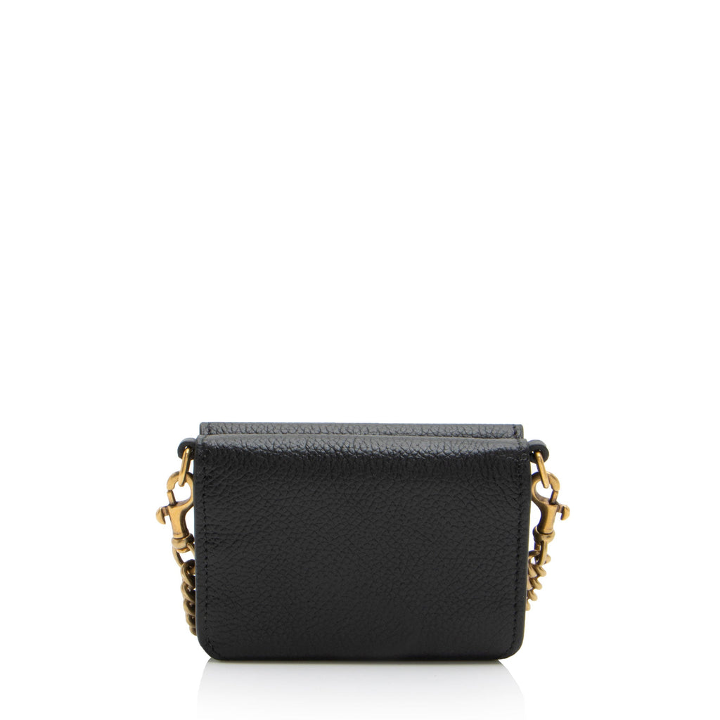 Balenciaga Grained Calfskin Logo Cash Mini Wallet on Chain (SHF-uR1F9W)