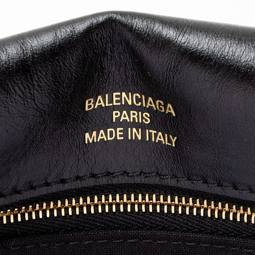 Balenciaga Leather BB Soft Medium Shoulder Bag