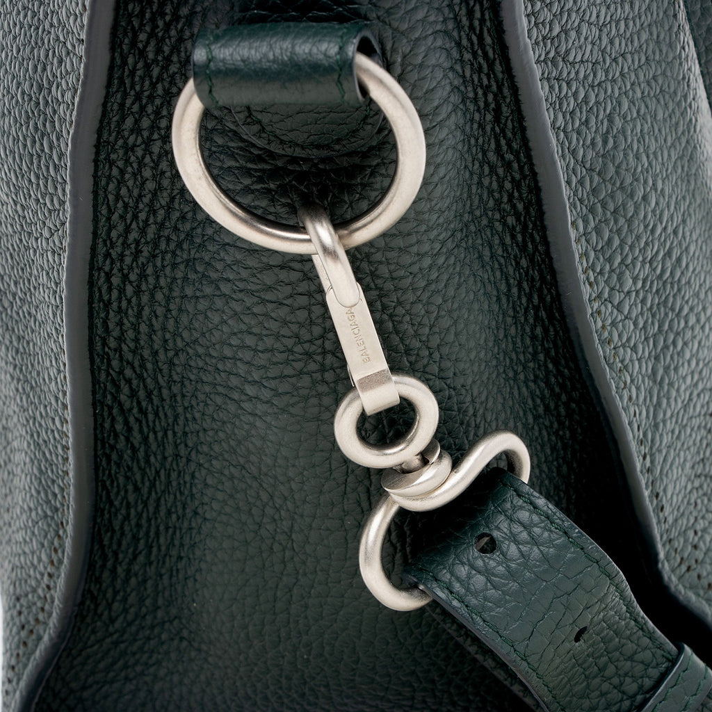 Balenciaga Leather Blackout City Satchel