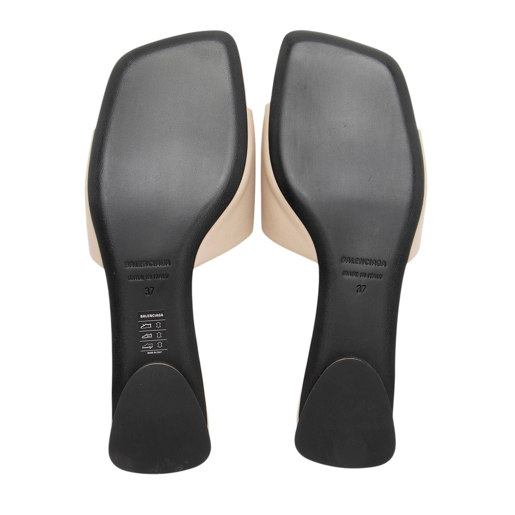 Balenciaga Leather Duty Free Slides - Size 7 / 37
