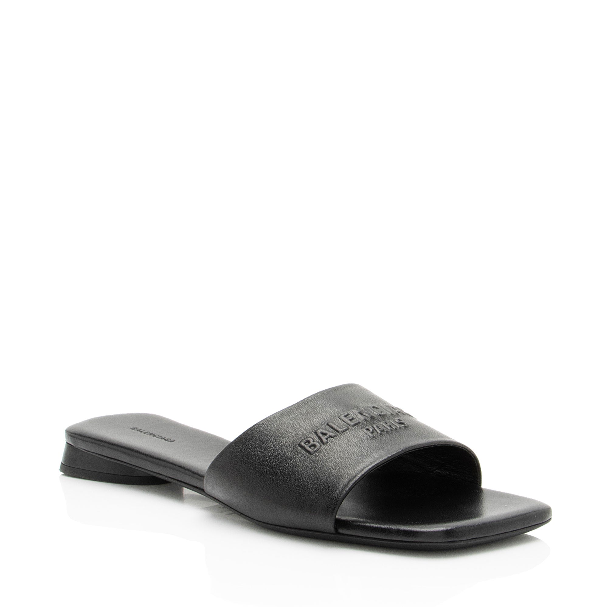 Balenciaga Leather Duty Free Slides - Size 7 / 37