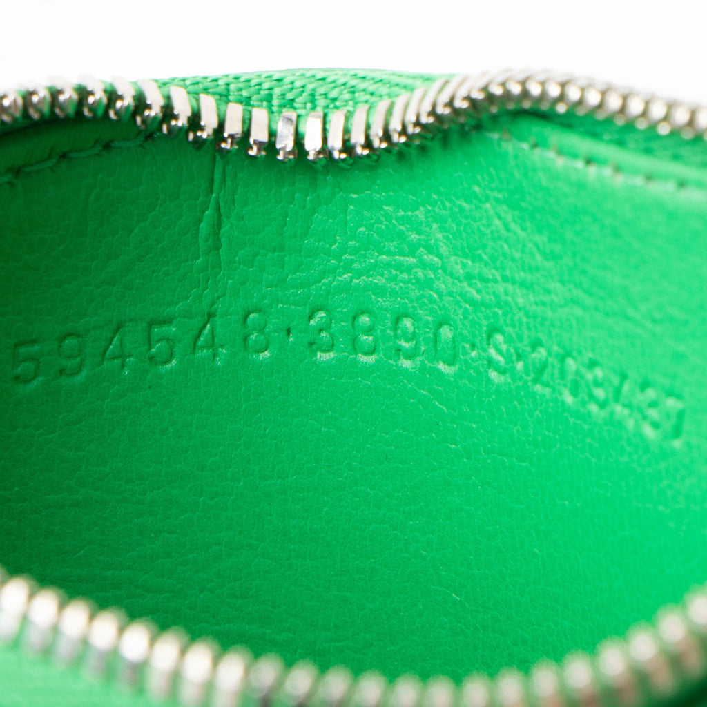 Balenciaga Leather Logo Card Holder On Strap