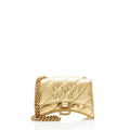 Balenciaga Metallic Quilted Calfskin Crush Mini Shoulder Bag