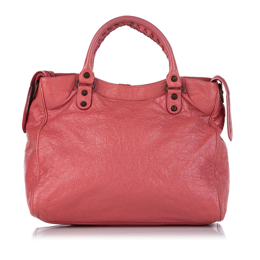 Balenciaga Motocross Classic Velo Lambskin Leather Satchel (SHG-26682)