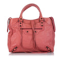 Balenciaga Motocross Classic Velo Lambskin Leather Satchel (SHG-26682)