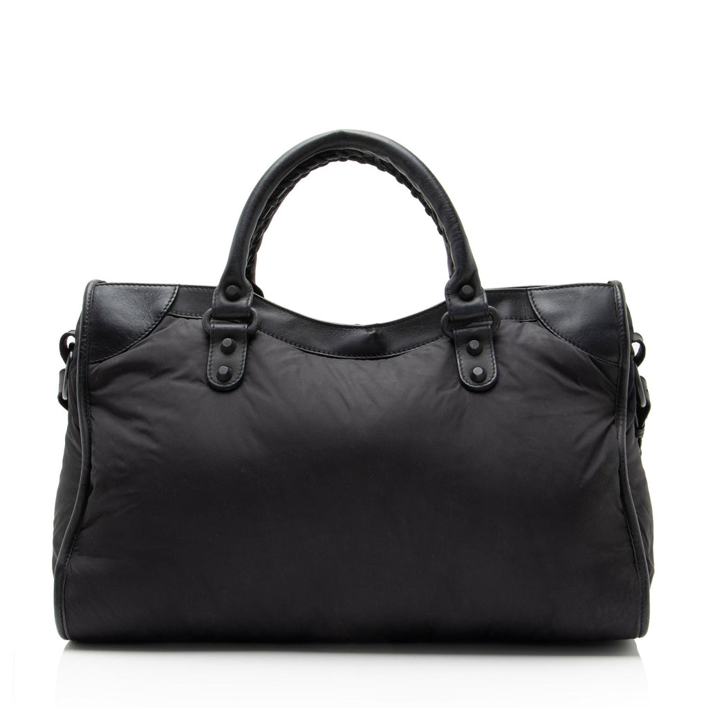 Balenciaga Nylon Agneau Classic City Satchel