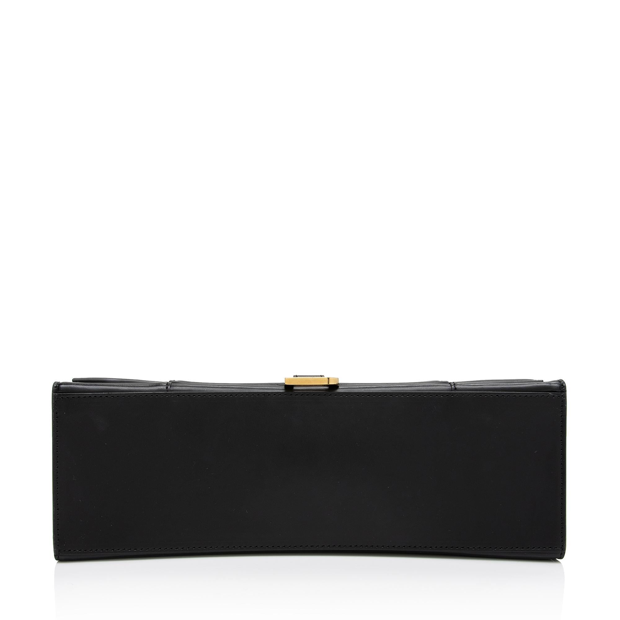 Balenciaga Shiny Calfskin Hourglass Medium Satchel (SHF-T4GYIa)