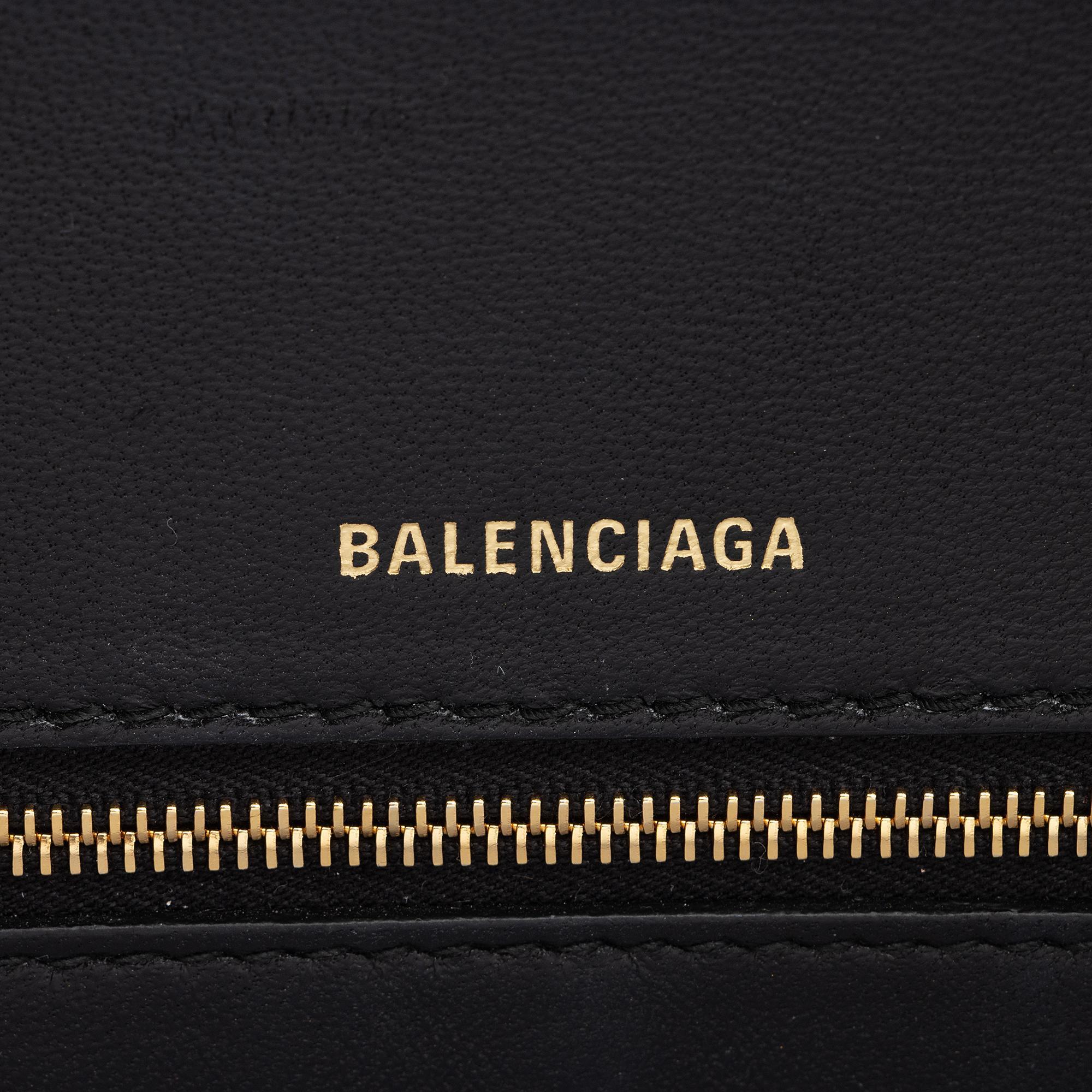 Balenciaga Shiny Calfskin Hourglass Medium Satchel (SHF-T4GYIa)