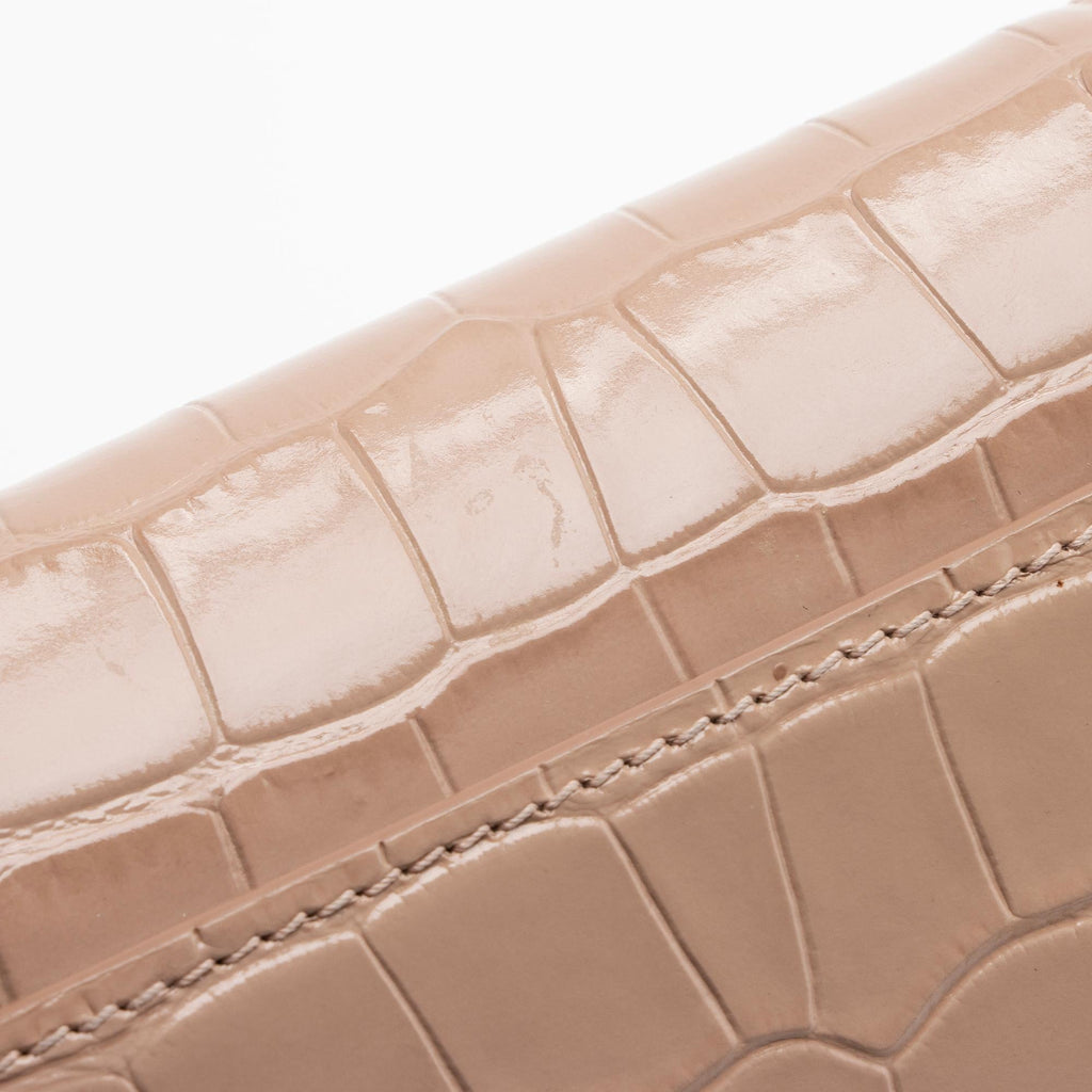 Balenciaga Shiny Croc Embossed Calfskin Hourglass Chain Bag (SHF-ZdcMW4)