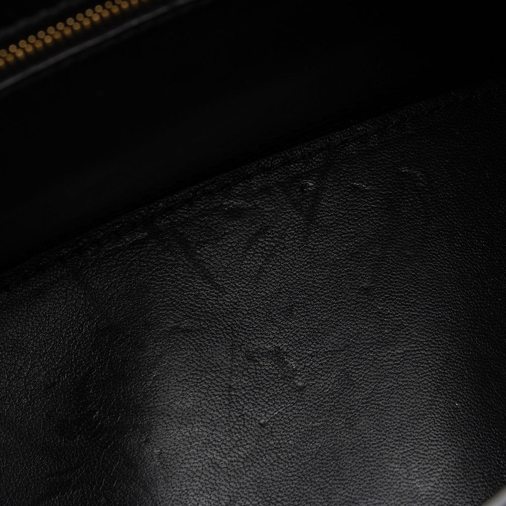 Balenciaga Shiny Croc Embossed Calfskin Hourglass Small Top Handle