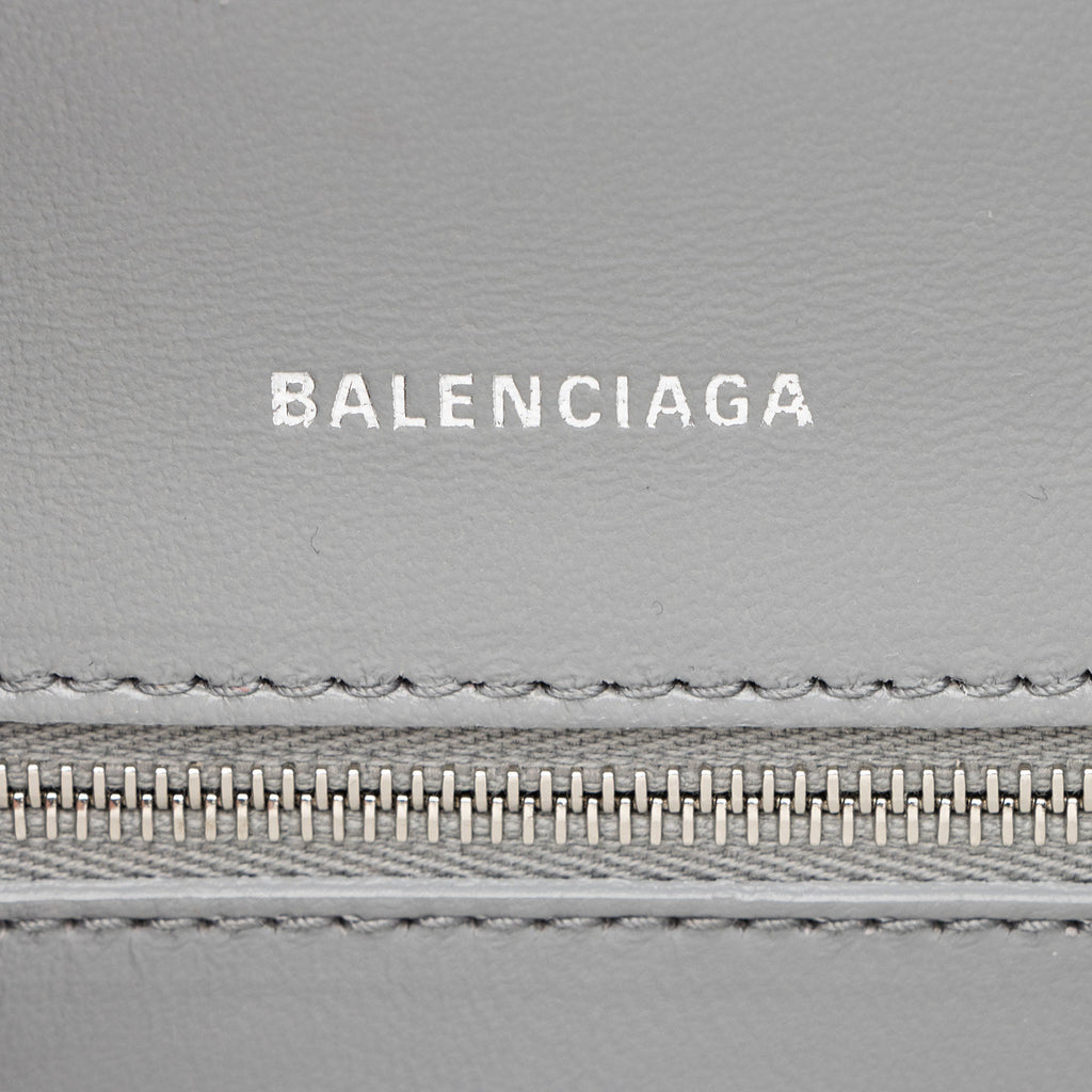 Balenciaga Shiny Croc Embossed Calfskin Hourglass Small Top Handle