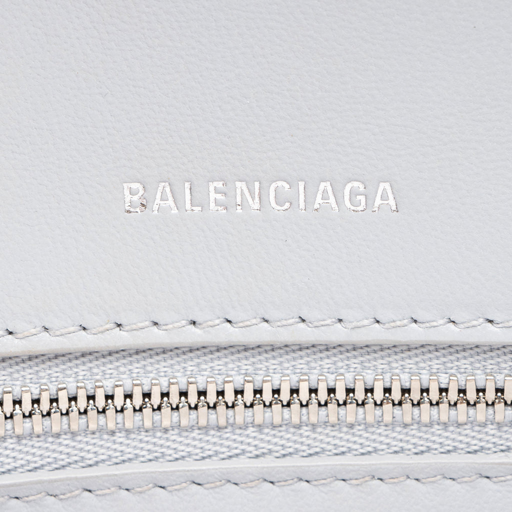 Balenciaga Shiny Croc Embossed Calfskin Hourglass Small Top Handle