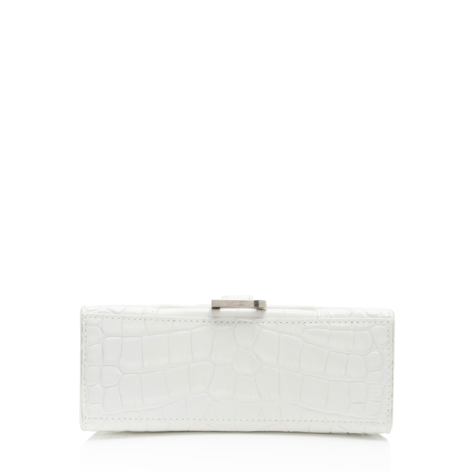 Balenciaga Shiny Croc Embossed Calfskin Hourglass XS Top Handle (SHF-phP4Bs)