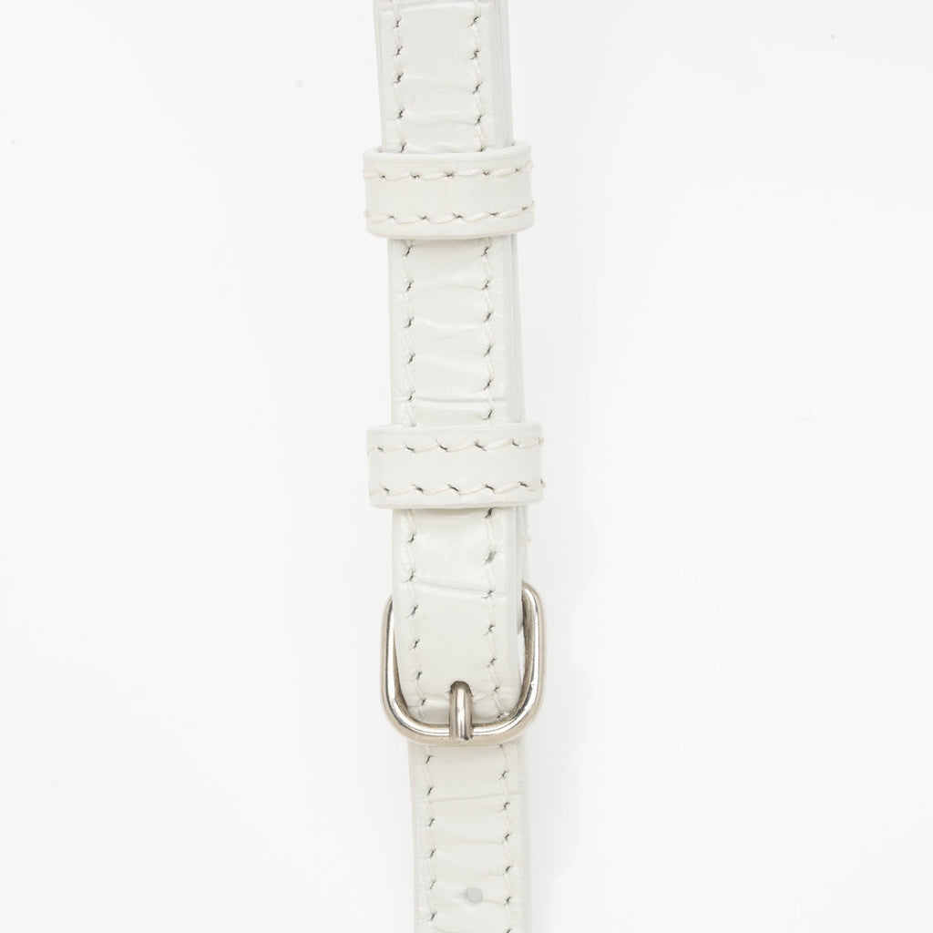 Balenciaga Shiny Croc Embossed Calfskin Hourglass XS Top Handle (SHF-phP4Bs)