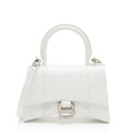 Balenciaga Shiny Croc Embossed Calfskin Hourglass XS Top Handle (SHF-phP4Bs)