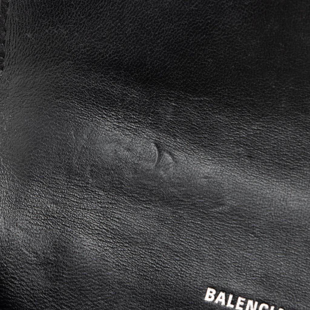 Balenciaga Shiny Croc Embossed Calfskin Hourglass XS Top Handle