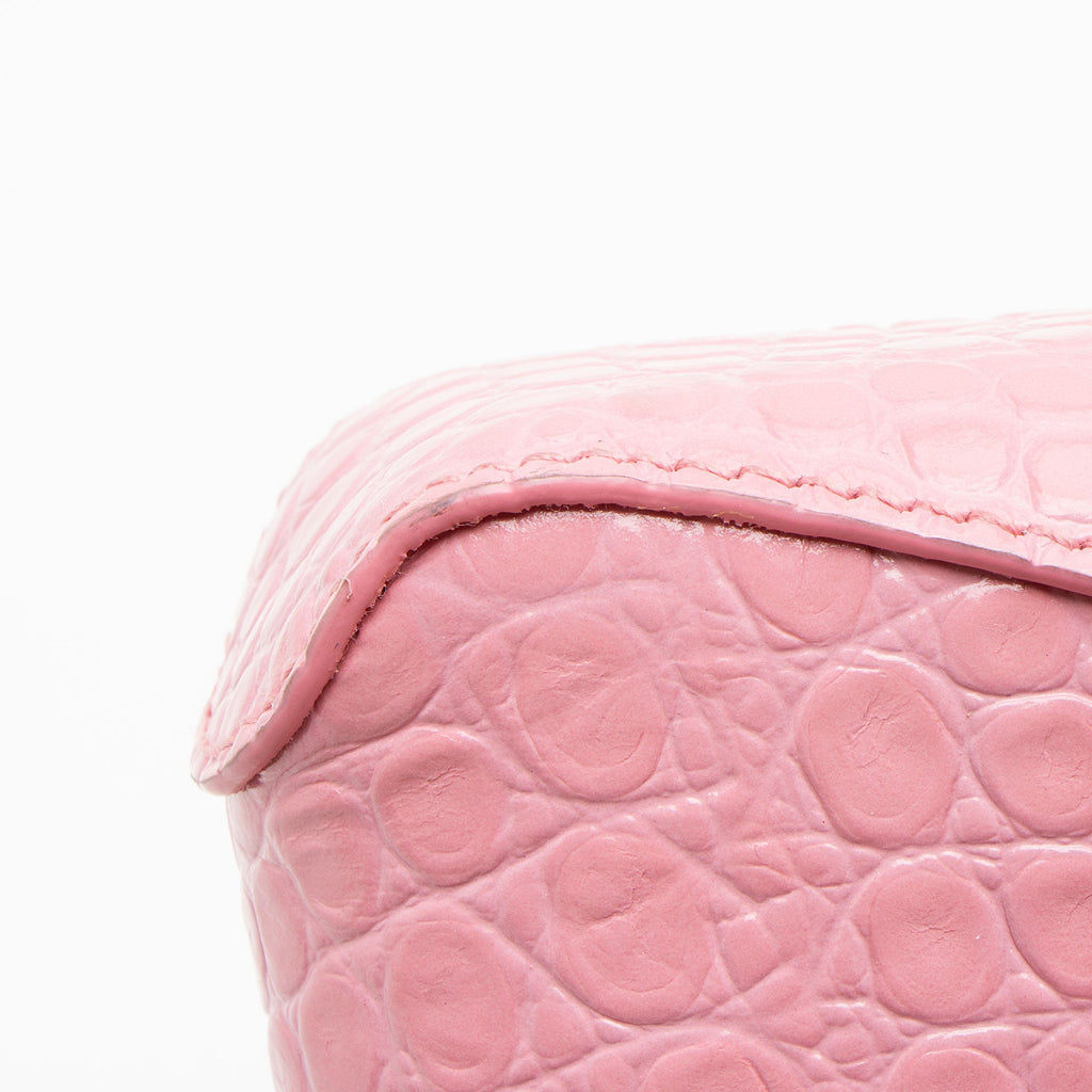 Balenciaga Shiny Croc Embossed Calfskin XX Small Shoulder Bag