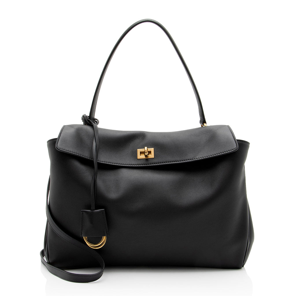 Balenciaga Smooth Calfskin Rodeo Medium Satchel