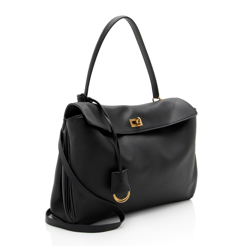 Balenciaga Smooth Calfskin Rodeo Medium Satchel
