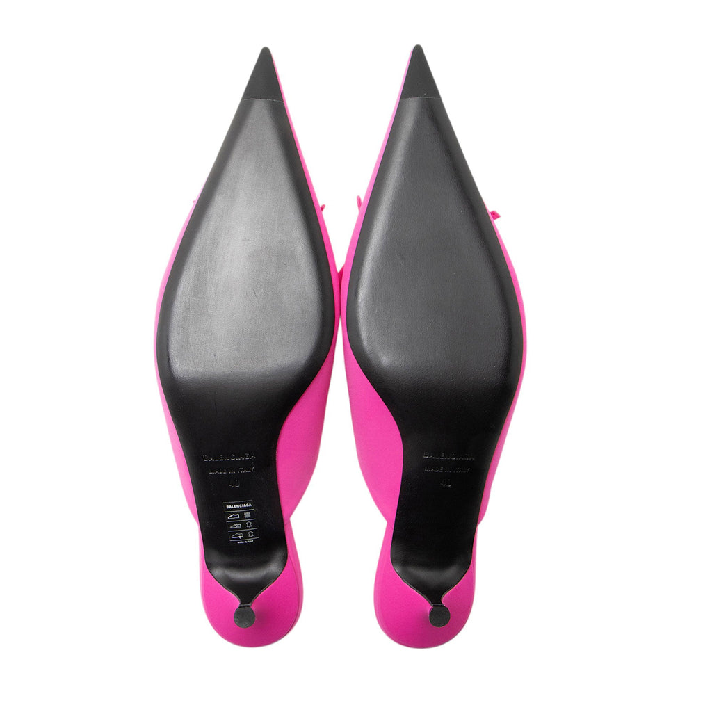 Balenciaga Spandex Bow Knife Mule Pumps - Size 10 / 40