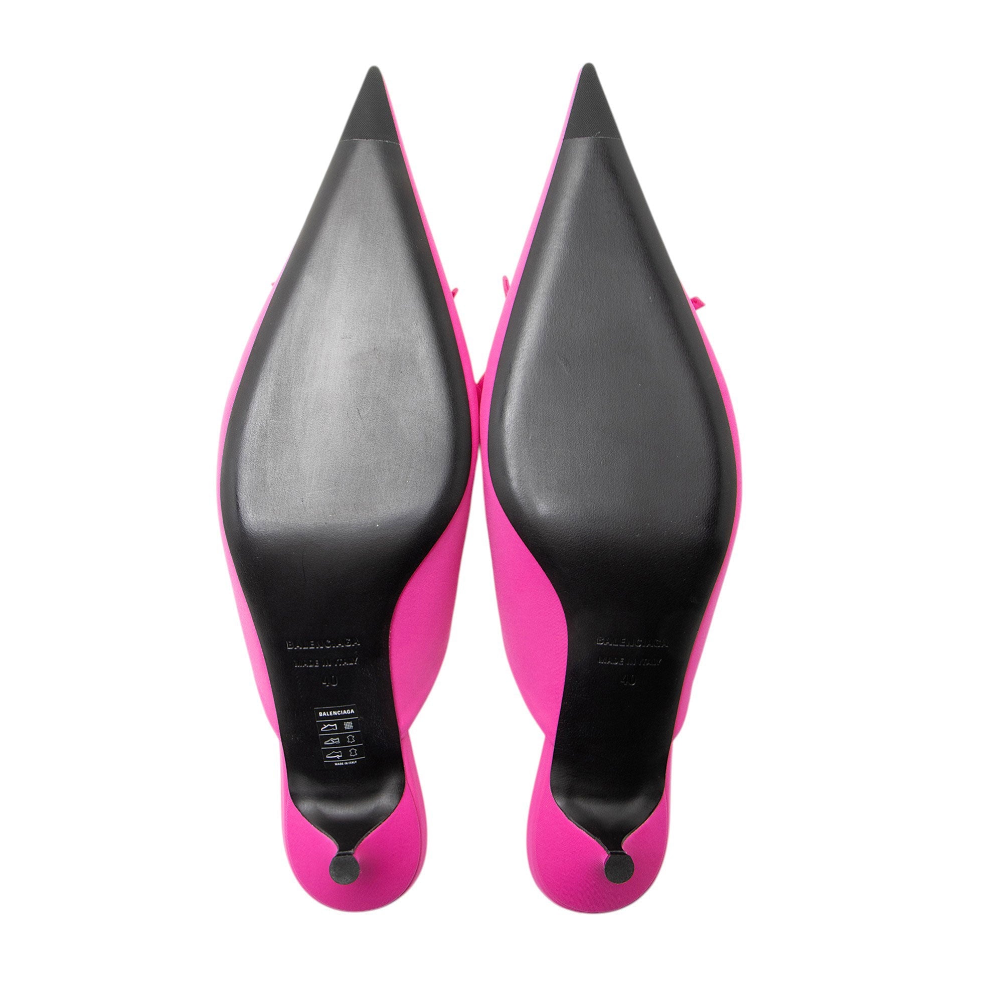 Balenciaga Spandex Bow Knife Mule Pumps - Size 10 / 40
