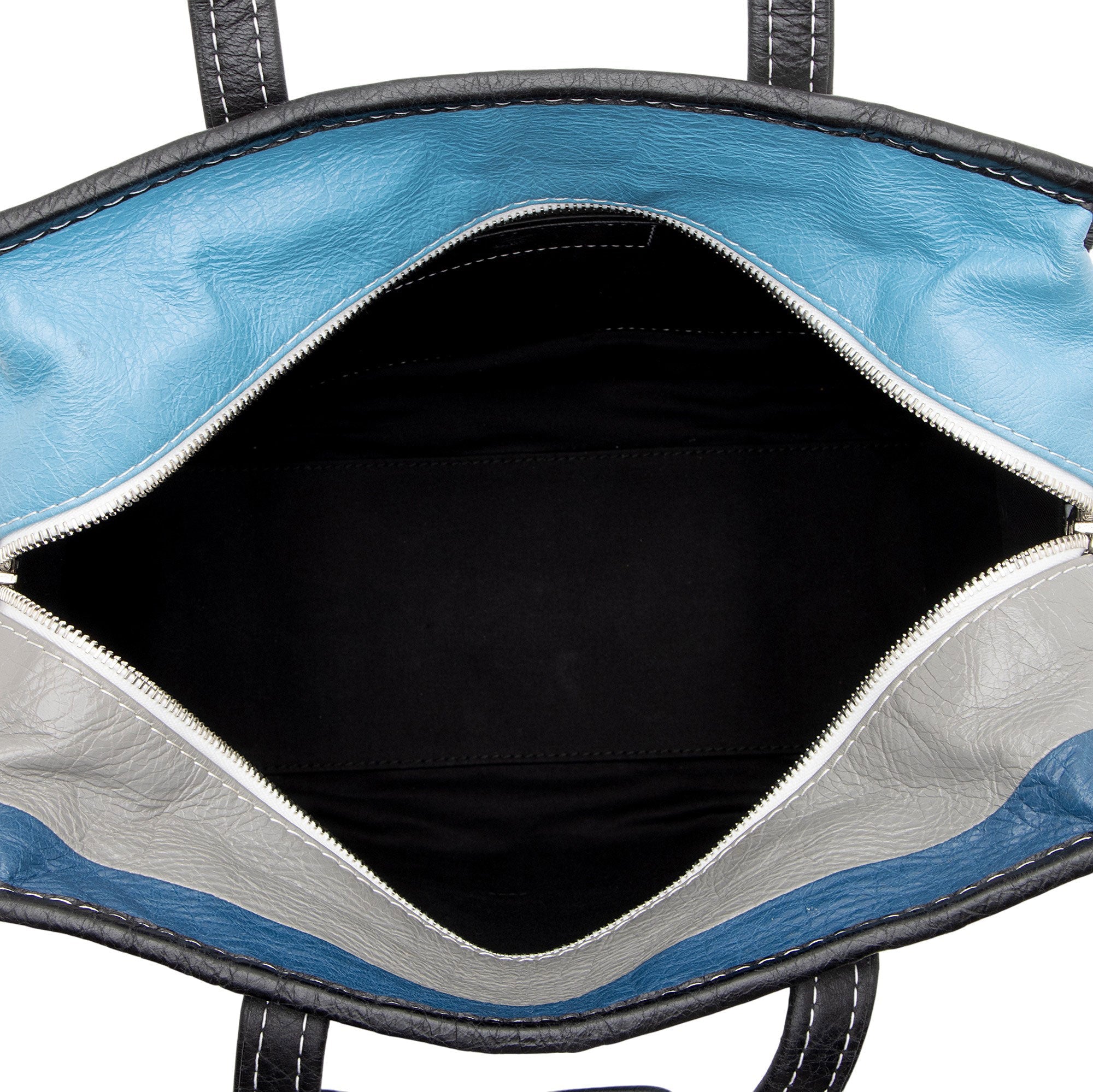 Balenciaga Striped Veau Arena Bazar Small Shopper Tote