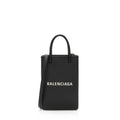 Balenciaga Textured Calfskin Phone Holder Crossbody