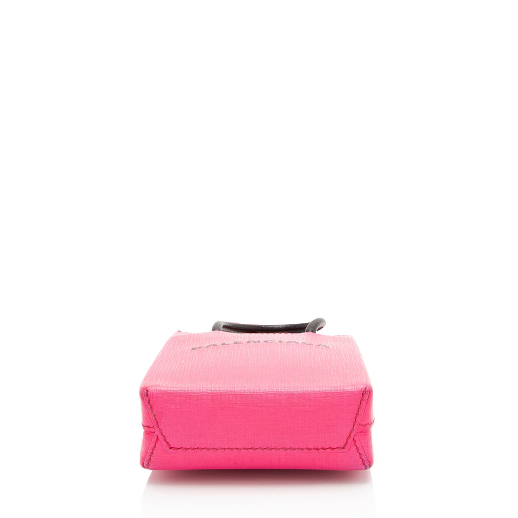 Balenciaga Textured Calfskin Phone Holder Crossbody