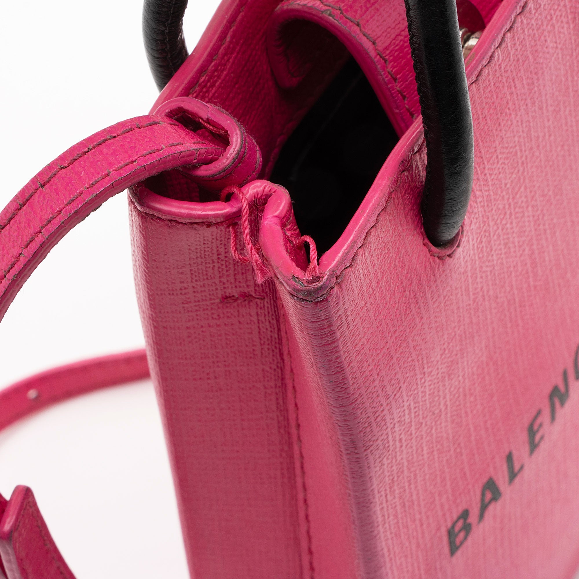 Balenciaga Textured Calfskin Phone Holder Crossbody