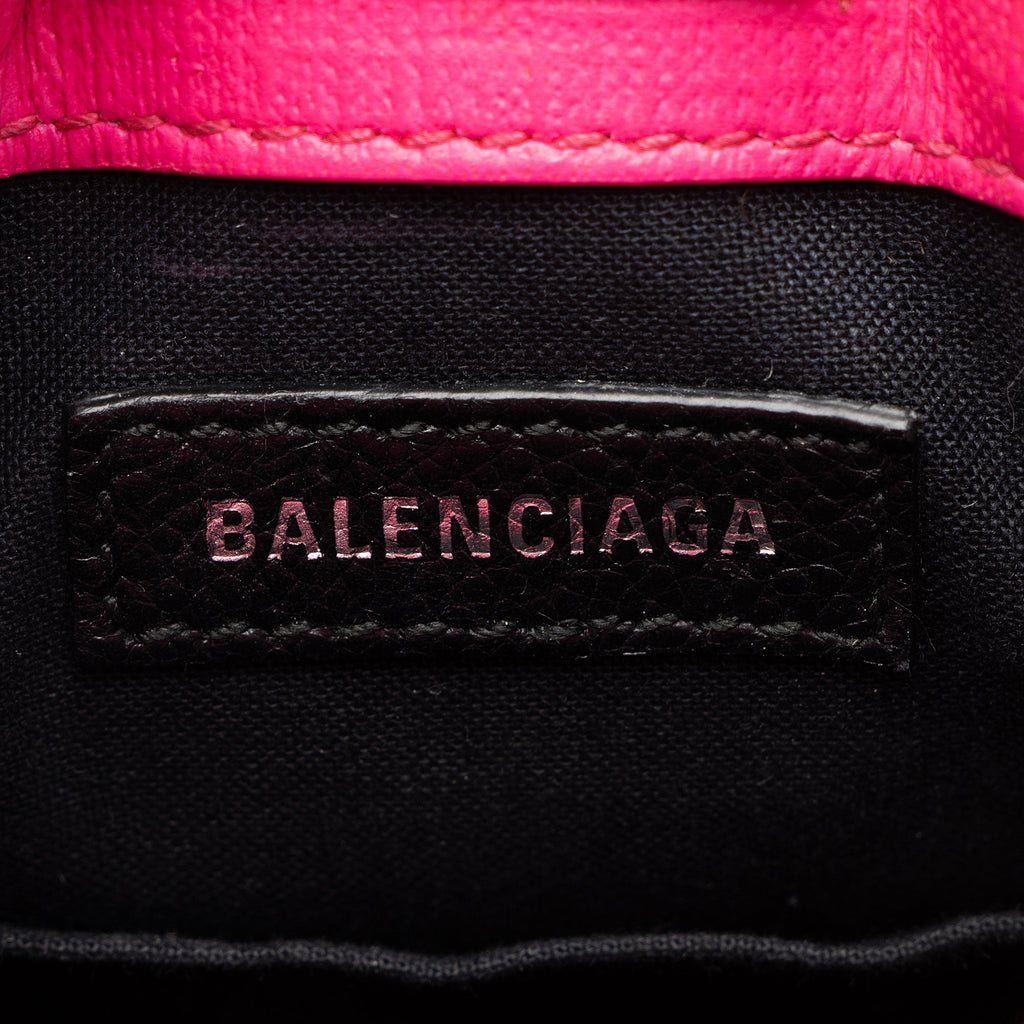 Balenciaga Textured Calfskin Phone Holder Crossbody
