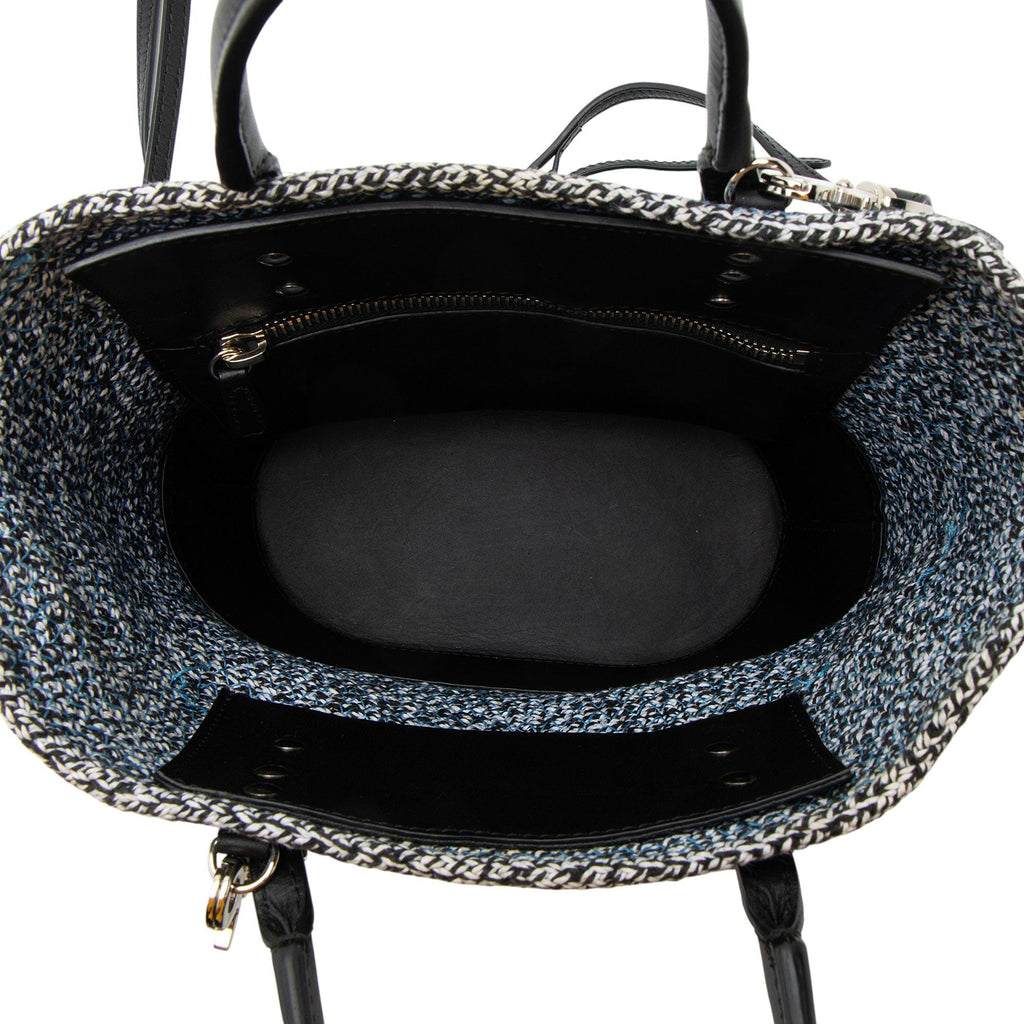 Balenciaga Tweed Leather Cabas Tote
