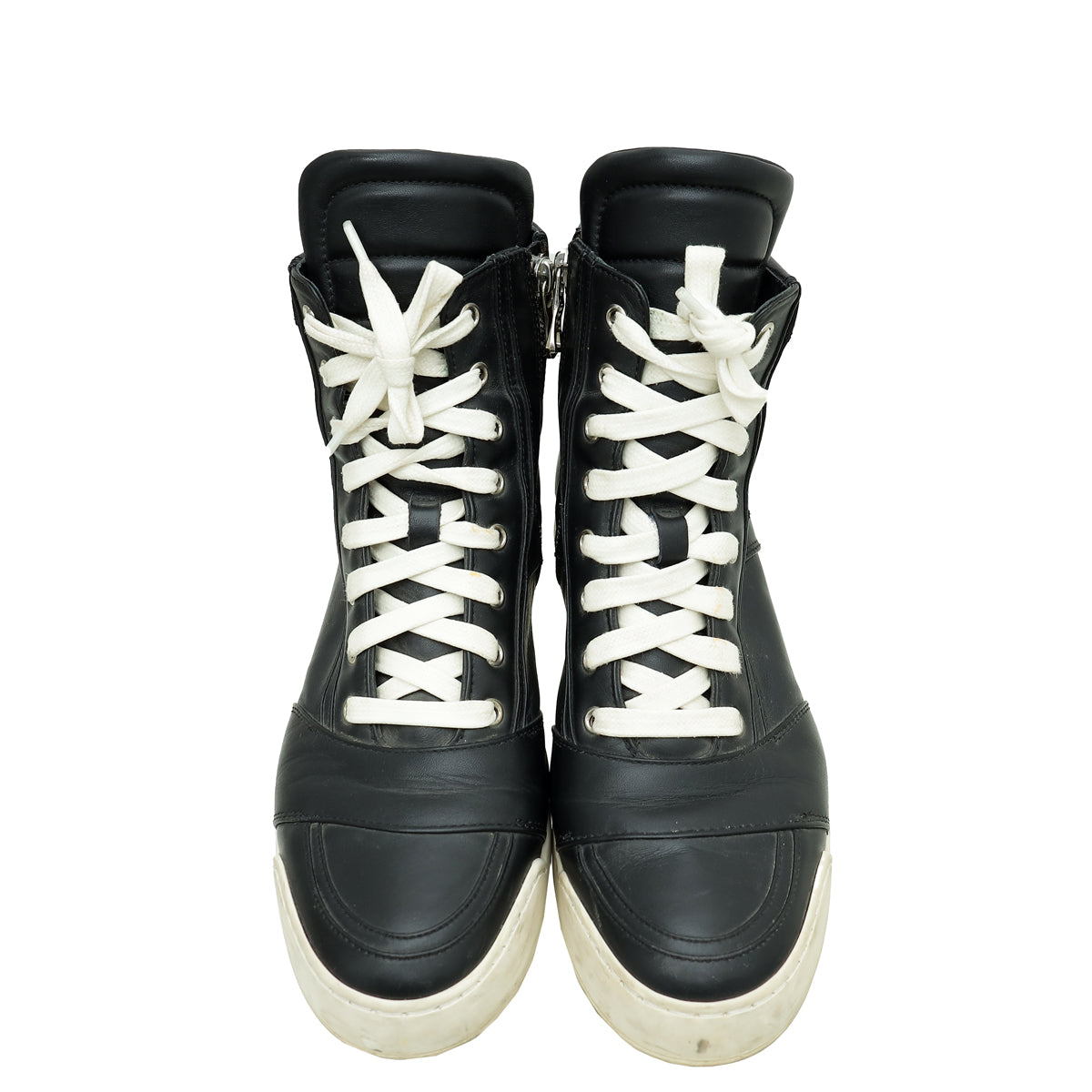 Balmain Black Ankle High Sneaker Boot 40