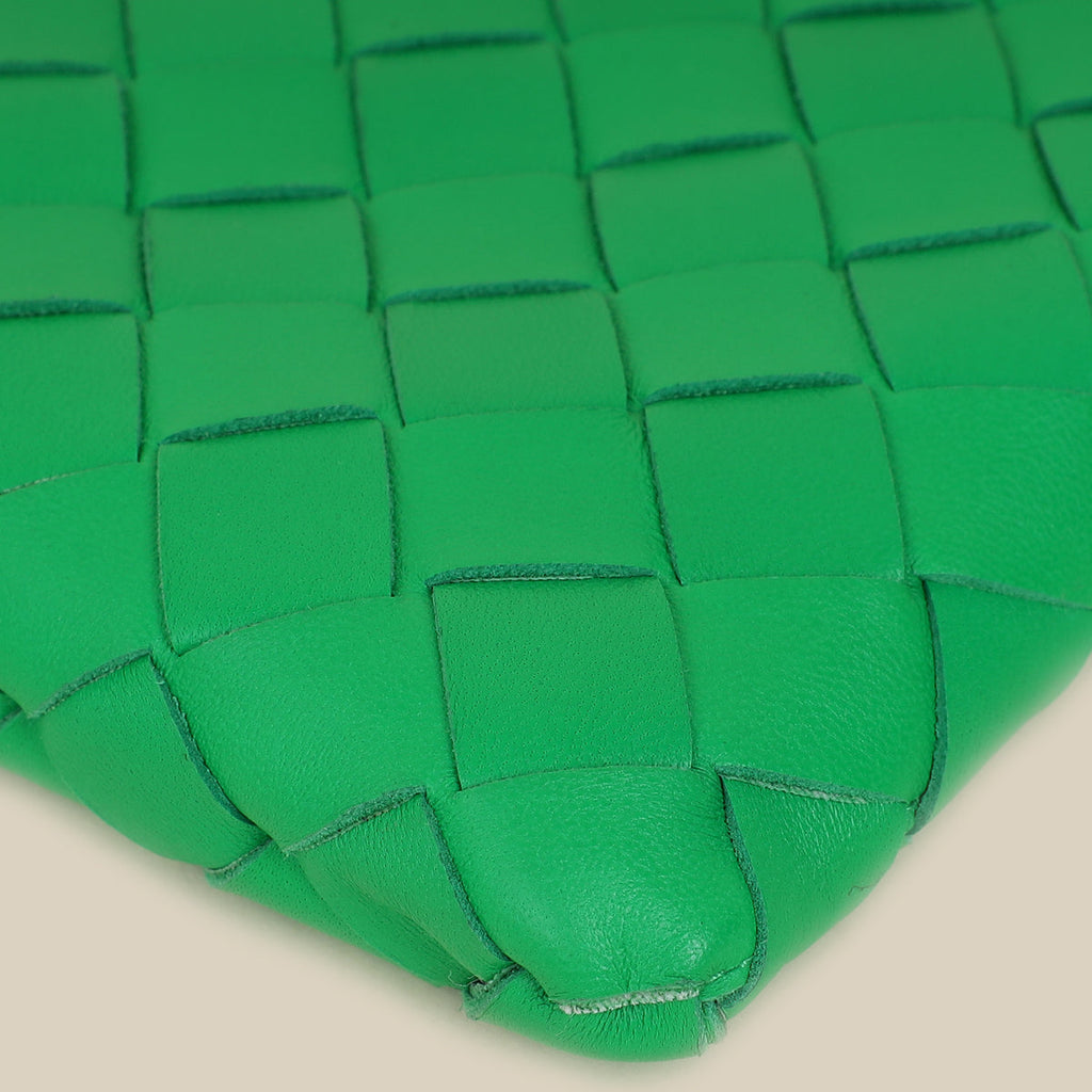 Bottega Veneta Parakeet Intrecciato Small Zip Pouch