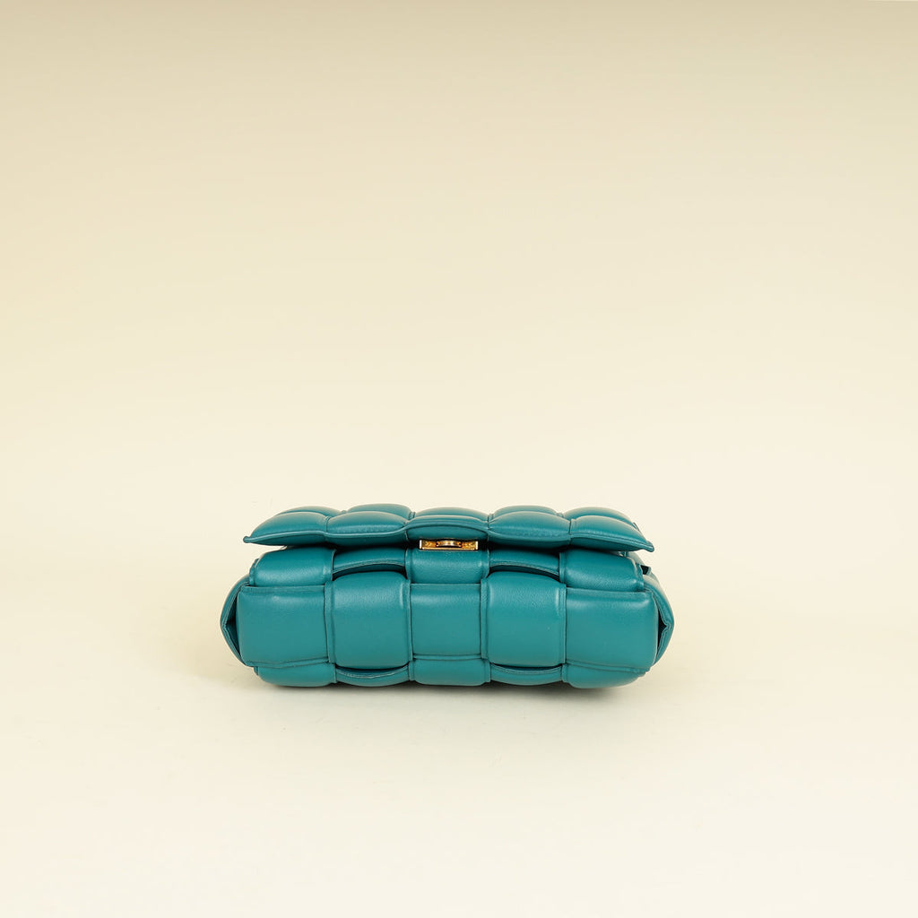 Bottega Veneta Teal Padded Chain Cassette Bag