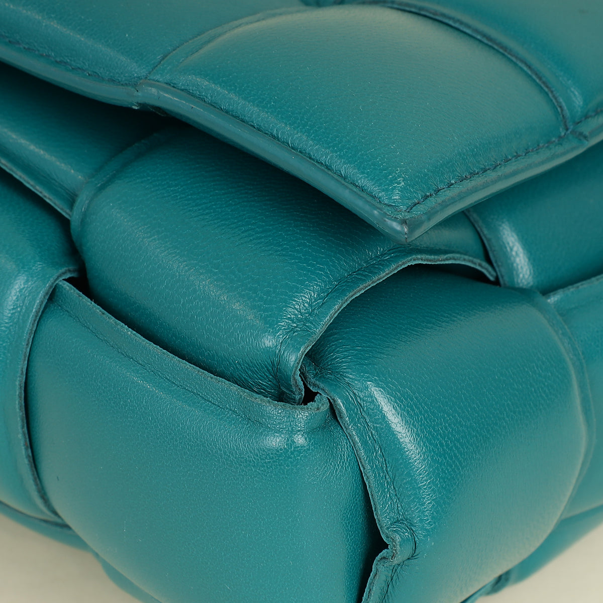 Bottega Veneta Teal Padded Chain Cassette Bag