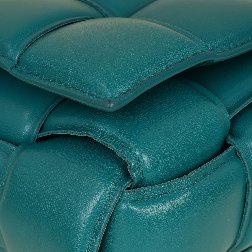 Bottega Veneta Teal Padded Chain Cassette Bag