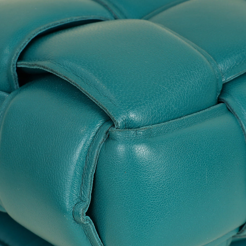 Bottega Veneta Teal Padded Chain Cassette Bag
