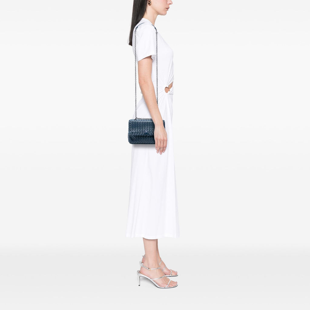 Bottega Veneta Baby Nappa Intrecciato Olimpia Crossbody