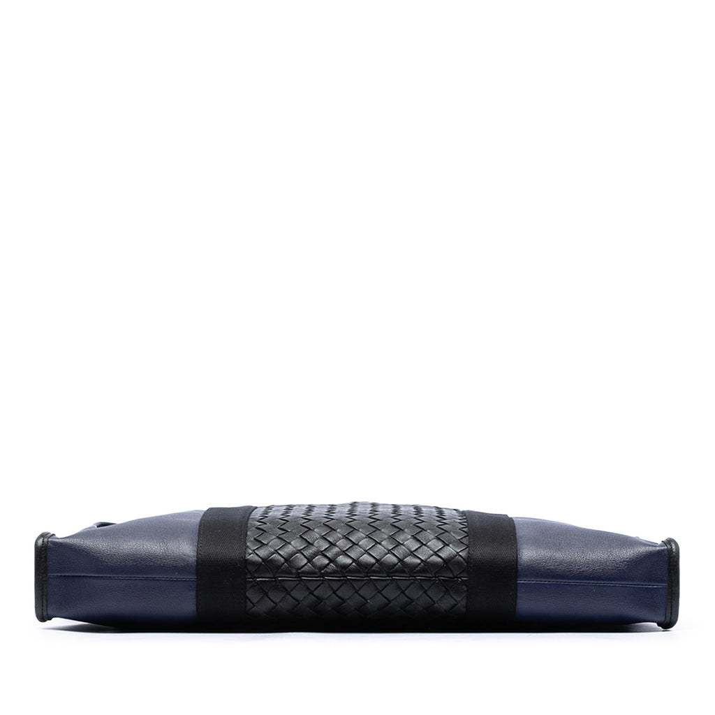 Bottega Veneta Bicolor Intrecciato Trimmed Nappa Business Bag