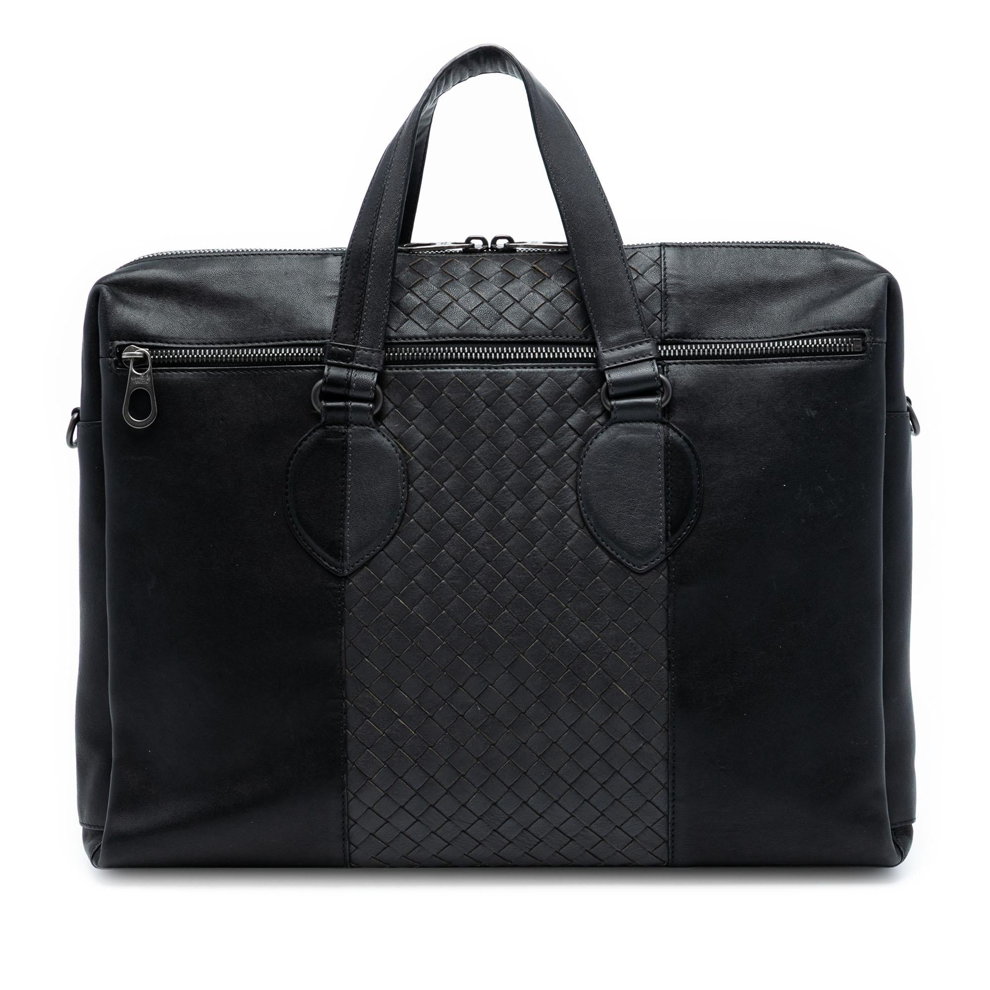 Bottega Veneta Bicolor Nappa Intrecciato Briefcase