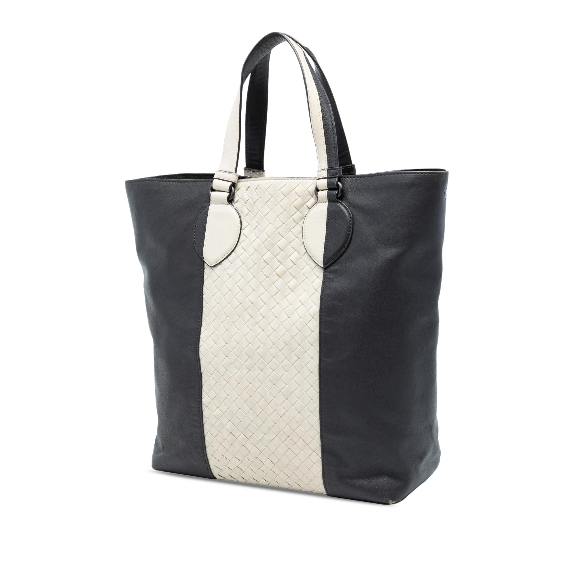 Bottega Veneta Bicolor Nappa Intrecciato Convertible Tote