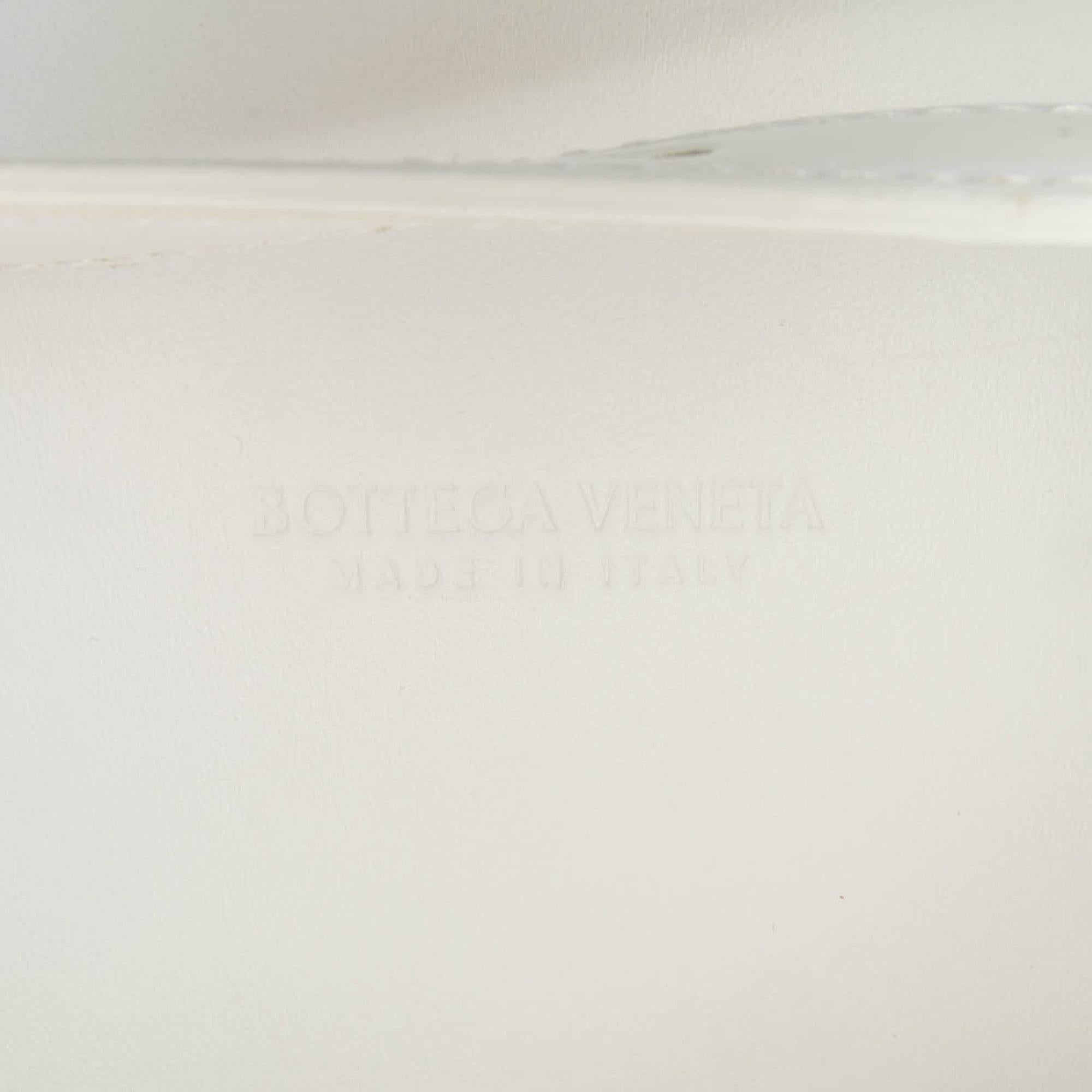 Bottega Veneta Brushed Calfskin Intrecciato Cradle Fold Over Shoulder Bag